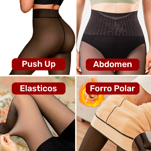 Mallas elásticas con Forro Polar interior - Push Up y Control de Abdomen [OFERTA 2X1]